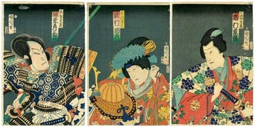 The Fate of a Great General - Toyohara Kunichika – Triptych
