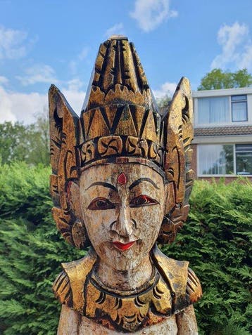 Ornement décoratif - Thaïlande - Grand Bouddha en bois, Antiek en Kunst