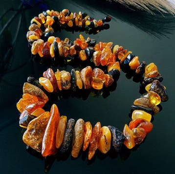 Amber Zeldzame enorme vintage Baltische barnsteen ketting –
