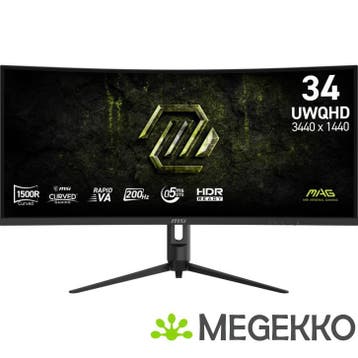 MSI MAG 342CQRF E20 34  WQHD 200Hz Curved Rapid VA Gaming, Verzenden