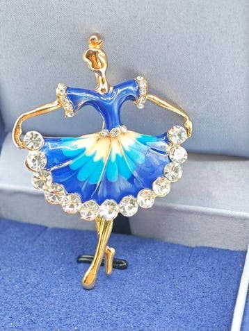 Zonder minimumprijs - Broche Verguld, Zilver, Sterling