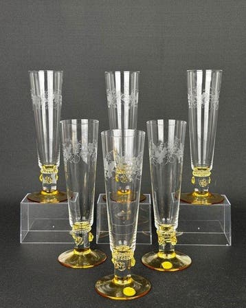 Theresienthal - Drinkset (6) - Beerennuppen - Kristal -