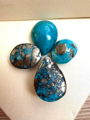 Turquoise Echte parel! Topkleur Neishabour Turquoise partij