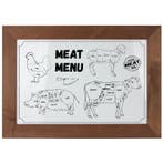 Whiteboard Steigerhout Bruin 70x90cm, Huis en Inrichting, Woonaccessoires | Memoborden, Verzenden, Nieuw