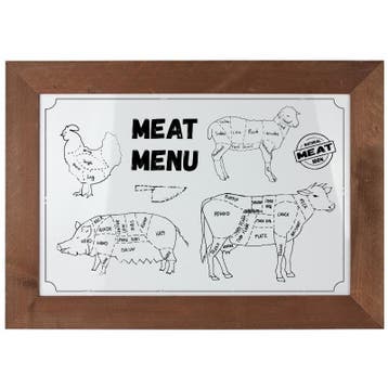 Whiteboard Steigerhout Bruin 70x90cm, Huis en Inrichting, Verzenden, Nieuw