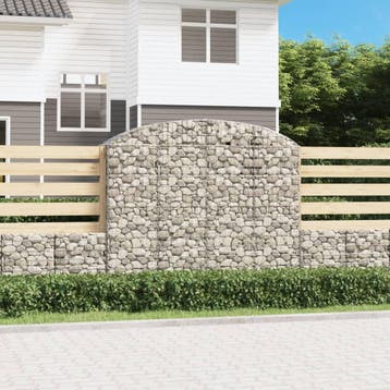 vidaXL Schanskorf gewelfd 200x50x160/180 cm gegalvaniseerd, Tuin en Terras, Verzenden, Nieuw