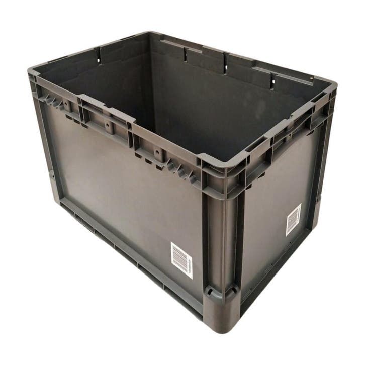 Stapelbak 600x400x400 mm euronorm grijs kunststof, Doe-het-zelf en Bouw, Kratten en Dozen, Ophalen of Verzenden