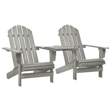 Adirondack tuinset grijs -59% Retour deal! (tuinstoel), Tuin en Terras, Verzenden, Gebruikt, Hout