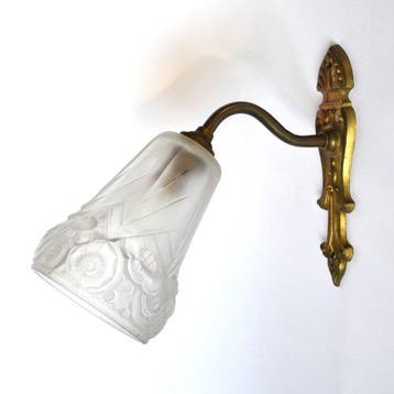 Lampe murale - Verre, Laiton