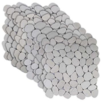 vidaXL Kiezel Tegels Wit 30 x 30 cm Rivieren Kiezel, Verzenden