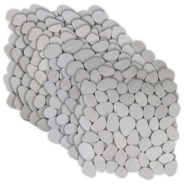 vidaXL Kiezel Tegels Wit 30 x 30 cm Rivieren Kiezel, Bricolage & Construction, Planches & Dalles, Envoi