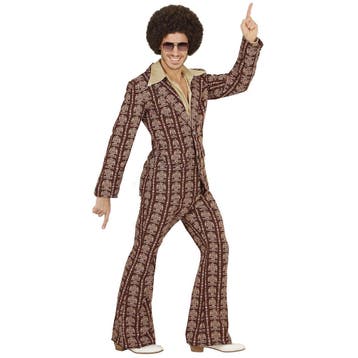 Disco 70S Kostuum Bruin Heren Oldschool, Verzenden, Nieuw