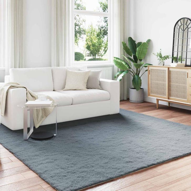 vidaXL Antislip vloerkleed van imitatie konijnenbont OLITE, Maison & Meubles, Ameublement | Tapis & Moquettes, Envoi