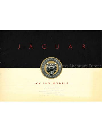 1955 JAGUAR XK 140 BROCHURE ENGELS