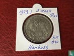 Hamburg 3 mark 1909, Postzegels en Munten, Verzenden, Overige landen, Losse munt, Goud