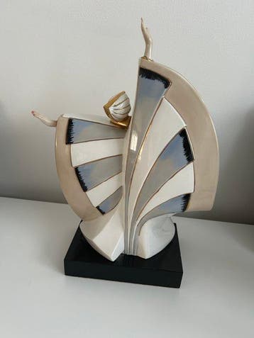 TENGRA - Beeldje, Sculpture de danseuse Art déco - 35 cm -