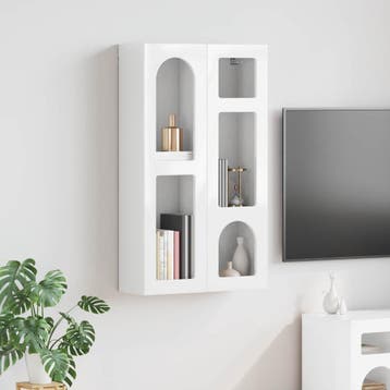 vidaXL Hangkast ELST Hoogglans Wit 59 x 20 x 100 cm Bewerkt, Verzenden