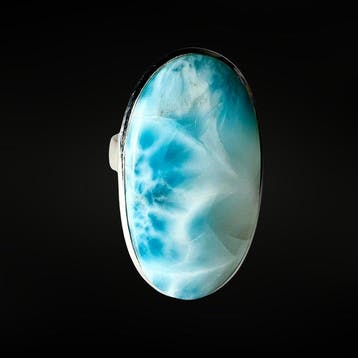 Premium - ring van natuurlijke larimar - zilver 925