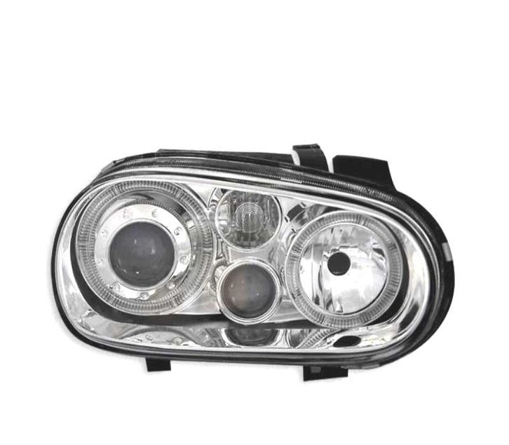 PHARES VOLKSWAGEN VW GOLF 4 LOOK R32 ANGEL EYES FOND CHROME, Auto-onderdelen, Verlichting, Verzenden
