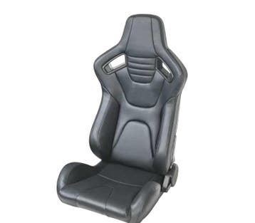 SIÈGE BAQUET SPORT UNIVERSEL CUIR NOIR LOOK EVO, Verzenden