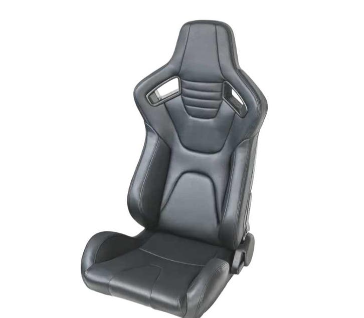 SIÈGE BAQUET SPORT UNIVERSEL CUIR NOIR LOOK EVO, Autos : Pièces & Accessoires, Habitacle & Garnissage, Envoi