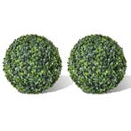 vidaXL Kunstplanten buxusbol 2 st 35 cm, Verzenden, Nieuw