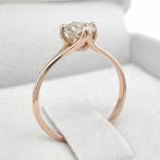 Zonder minimumprijs - Ring - 14 karaat Roségoud - 1.00ct.