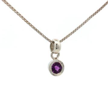 Zonder minimumprijs - Hanger Zilver - 0.45ct. tw. Amethist -