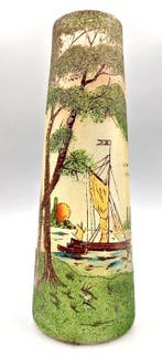 LEGRAS (1839-1916) - Vaas - Zeldzame emailleren vaas met, Antiek en Kunst