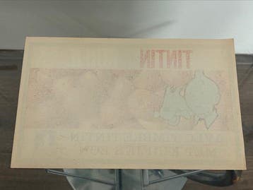 Tintin - Étiquette originale de caisse en bois Oranges