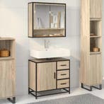 vidaXL Wastafelkast 65x33x60 cm bewerkt hout sonoma, Huis en Inrichting, Verzenden, Nieuw