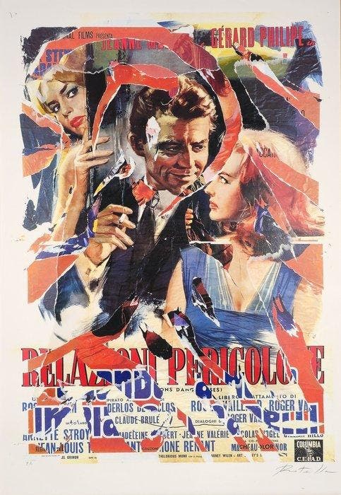Mimmo Rotella (1918-2006) - Relazioni Pericolose (Dangerous, Antiquités & Art, Antiquités | Autres Antiquités