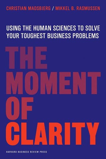 Moment Of Clarity 9781422191903 Christian Madsbjerg, Verzenden, Gelezen, Christian Madsbjerg
