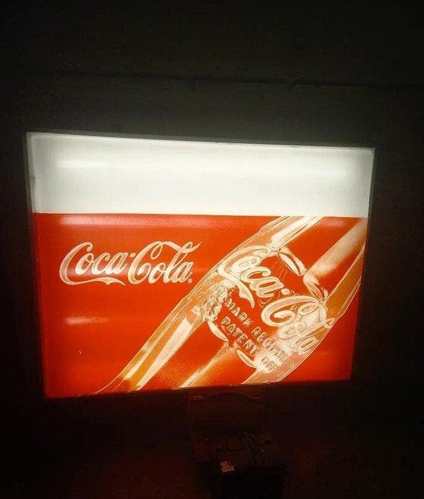 Coca-Cola - enseigne lumineuse monofaciale - coca-cola -, Antiek en Kunst, Antiek | Wandborden en Tegels
