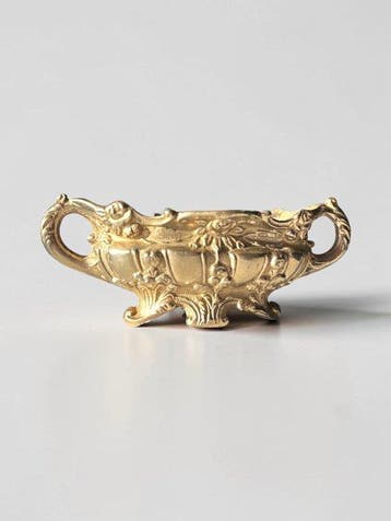 Rococo Style Brass Jardiniere - 19th/20th Century -