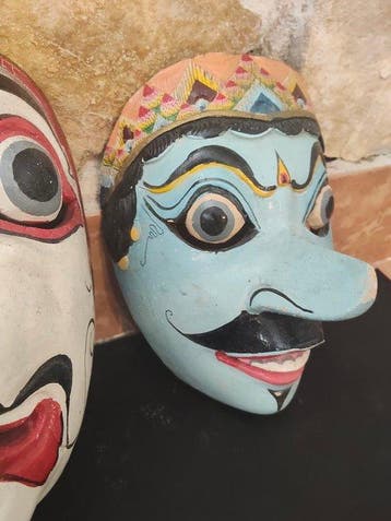 Vintage tribale maskers - Wayang golèk - Indonesië (Zonder