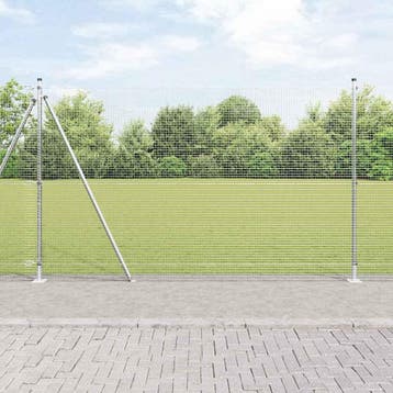 vidaXL gelast draadhek met betonnen voetstuk 25 x 1,5 m, Verzenden, Nieuw