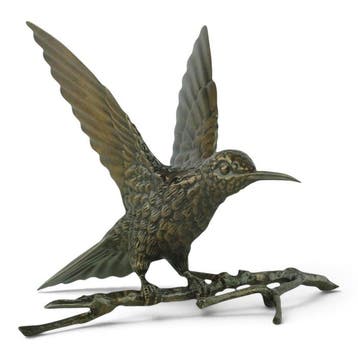 sculptuur, Spiderhunter on Branch - 27 cm - 20 cm - Brons