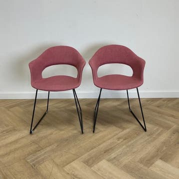 SCAB Design Lady B  stoel (set van 2) roze - zwart