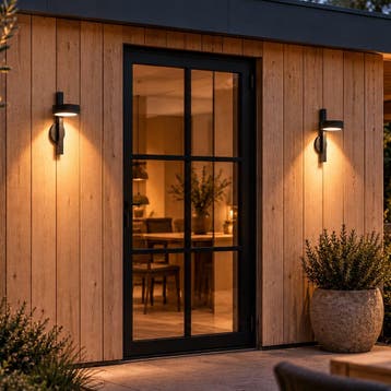 Wandverlichting modern Set Van 2 Orion Muurlampen Zwart Met, Verzenden, Nieuw