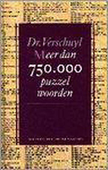 Meer dan 750.000 puzzelwoorden - Verschuyl, Verzenden, Nieuw