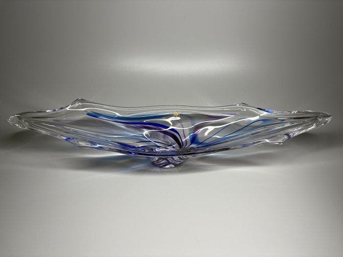 Kristalunie Maastricht - Max Verboeket - Plateau - Cristal, Antiquités & Art, Antiquités | Verre & Cristal