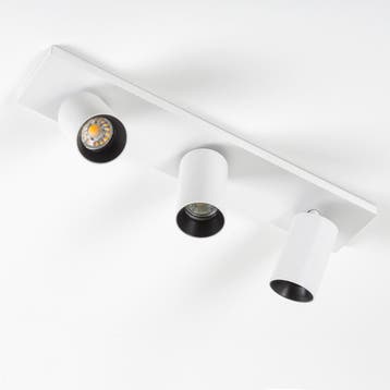 Spots opbouw Mila 3 Opbouwspot Wit/Zwart Binnenverlichting, Verzenden, Nieuw