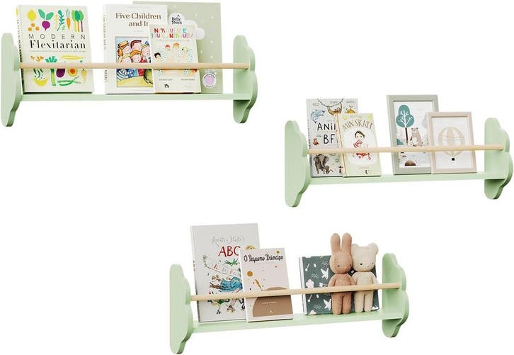2dekans | Woltu Kinder Wandboekenkast 3 Stuks – Wolkvorm –, Kinderen en Baby's, Kinderkamer | Complete kinderkamers, Ophalen of Verzenden