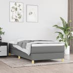vidaXL Boxspring bed 80x200 cm stof donkergrijs, Verzenden, Nieuw