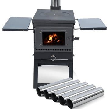 ASH - Outdoor Stove - Camping Houtkachel -  met Grill, Tuin en Terras, Houtskoolbarbecues, Verzenden, Nieuw