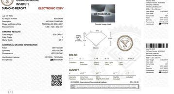 Zonder minimumprijs - 1 pcs Diamant (Natuurlijk) - 0.50 ct -