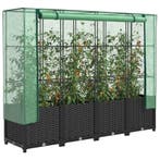 vidaXL Verhoogde plantenbak met kashoes rotanlook 160x40x138, Verzenden, Nieuw