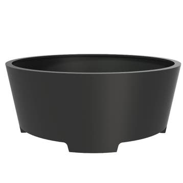 Aluminium plantenbak taps Ø200x80cm - Met poten, 100 cm of meer, Rond, Nieuw, Metaal