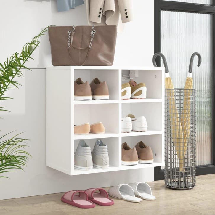vidaXL Schoenenkast 52,5x30x50 cm wit, Huis en Inrichting, Kasten | Overige, Nieuw, Verzenden